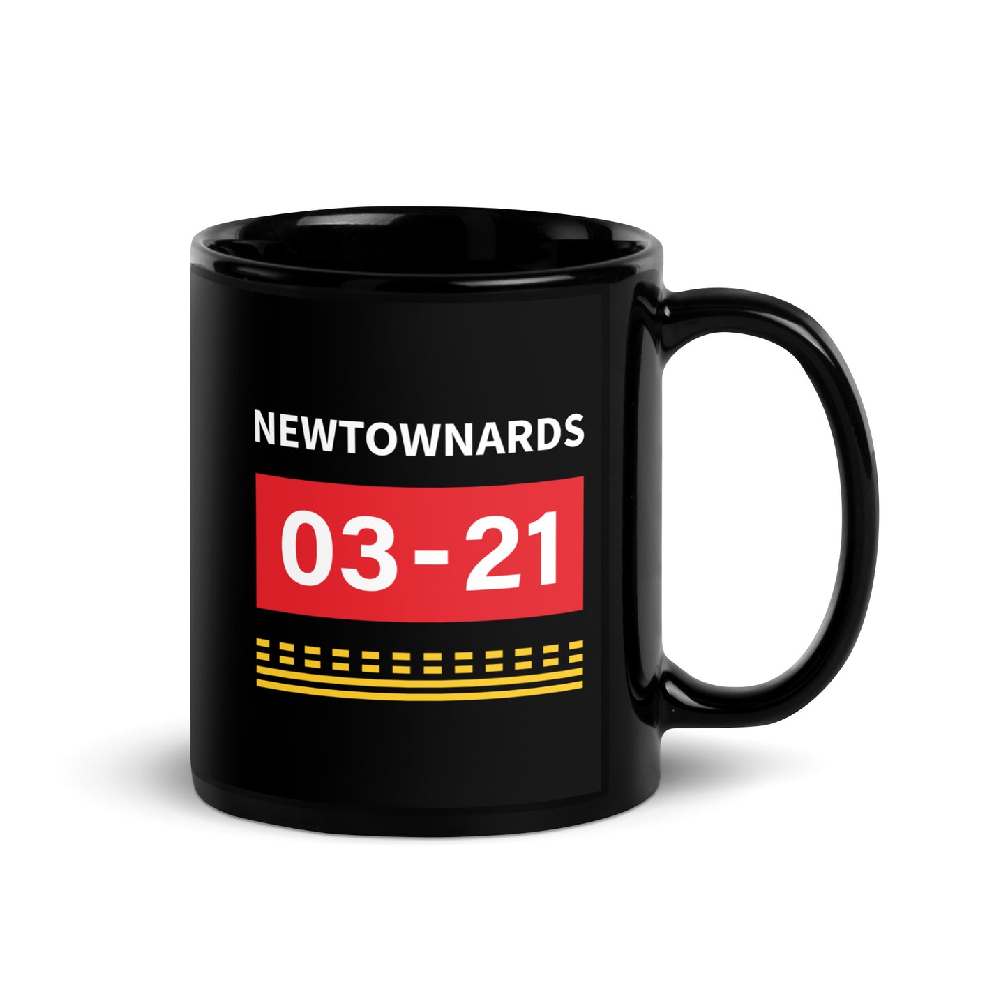 Newtownards Airport Runway Hold Point Black Glossy Mug.