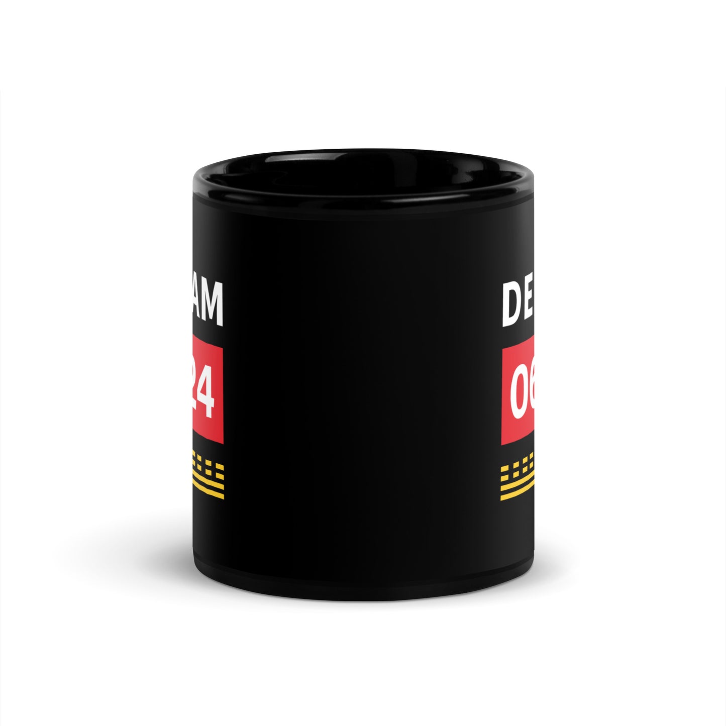 Denham Aerodrome Runway Hold Point Black Glossy Mug