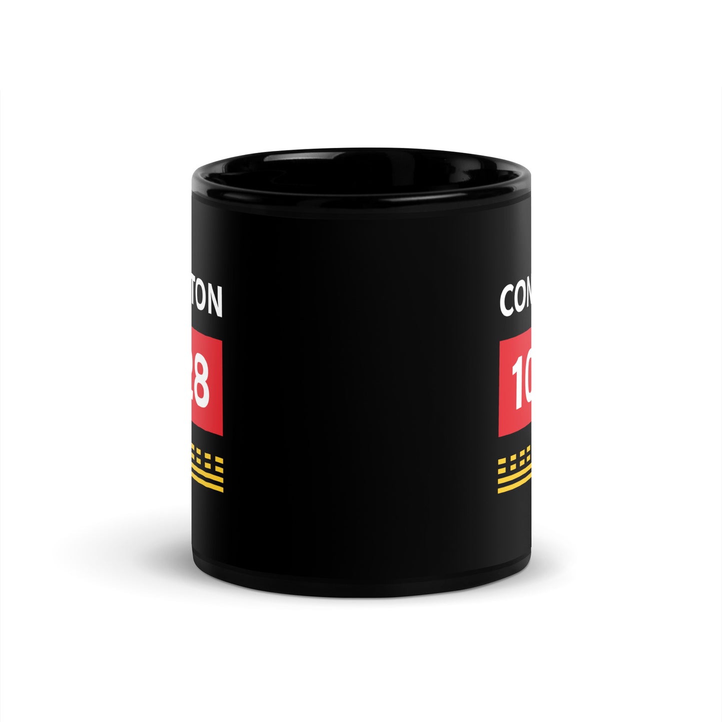 Conington Airport Runway Hold Point Black Glossy Mug