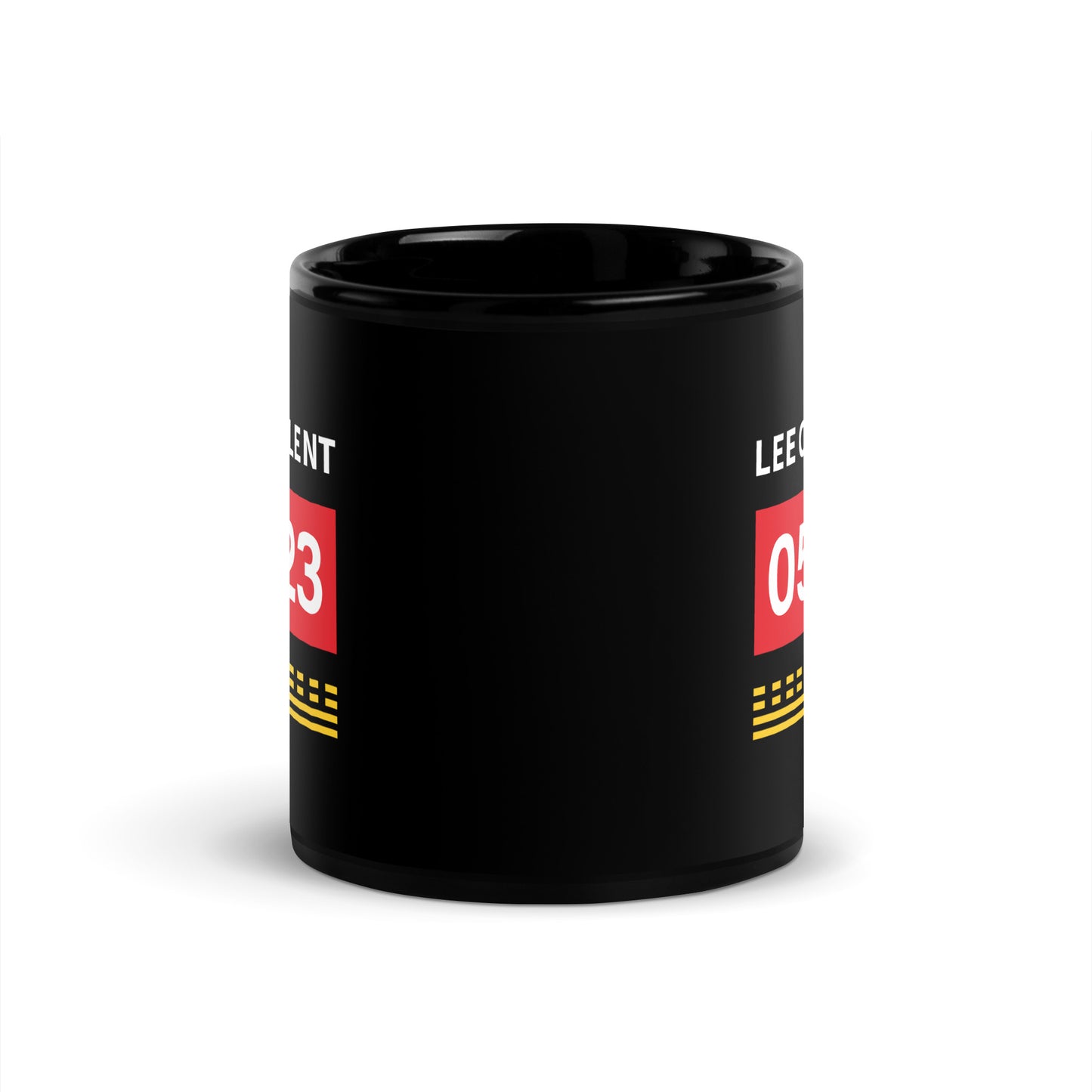 Lee on Solent Airfield Runway Hold Point Black Glossy Mug