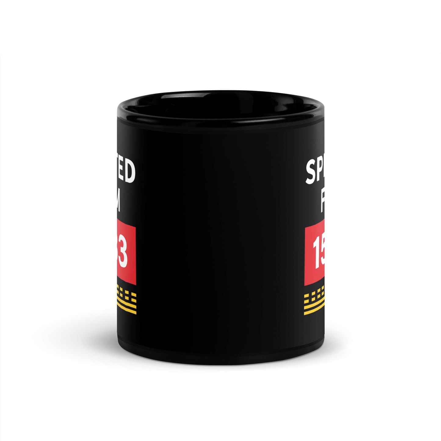 Spilsted Farm Airfield Runway Hold Point Black Glossy Mug