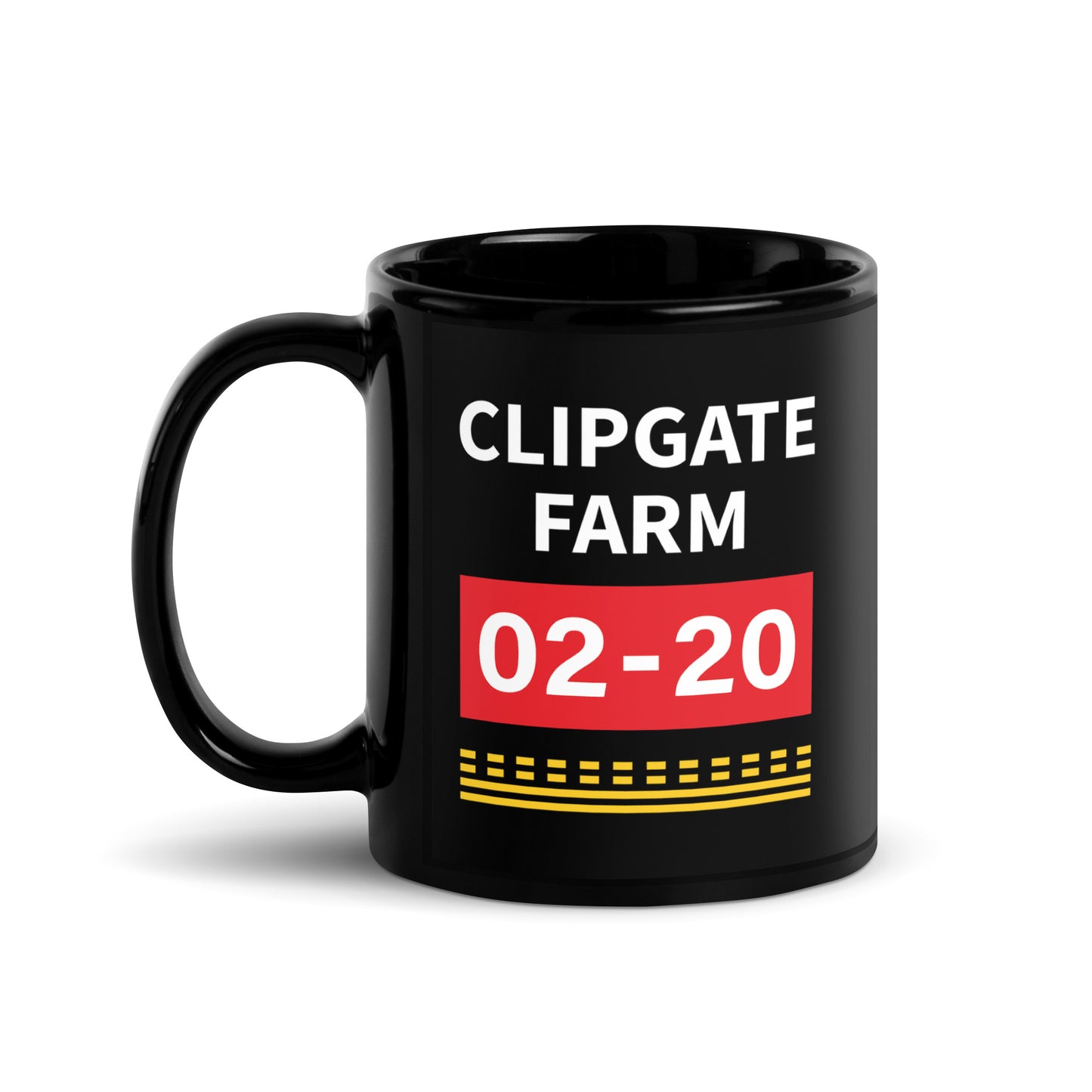 Clipgate Farm Airstrip Hold Point Black Glossy Mug