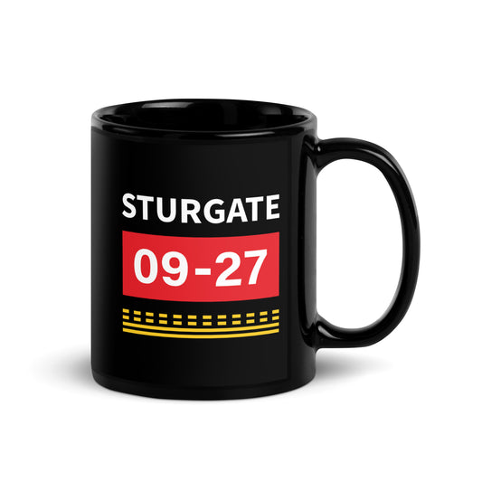 Sturgate Airport Runway Hold Point Black Glossy Mug