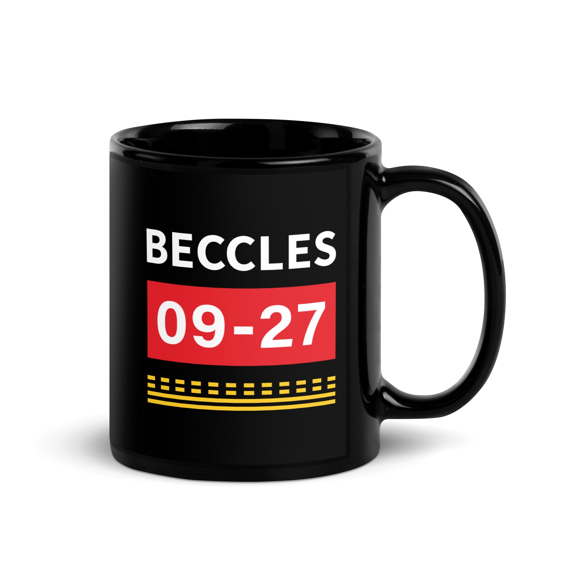 Beccles Aerodrome Runway Hold Point Black Glossy Mug.