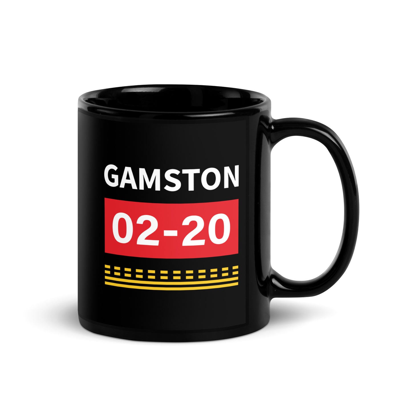 Gamston Airport Runway Hold Point Black Glossy Mug