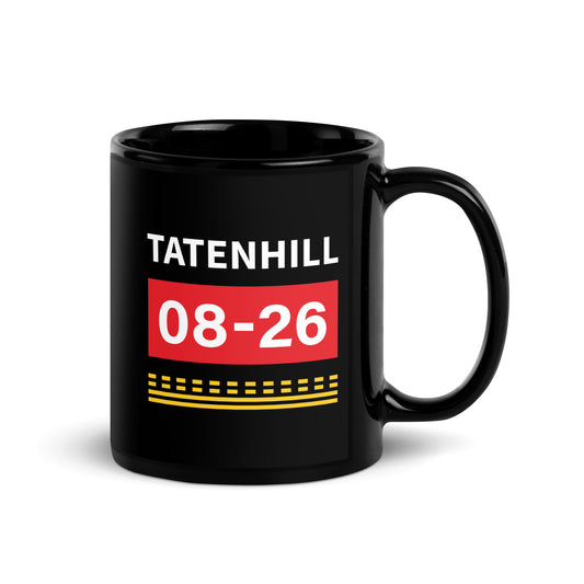 Tatenhill Airfield Runway Hold Point Black Glossy Mug.