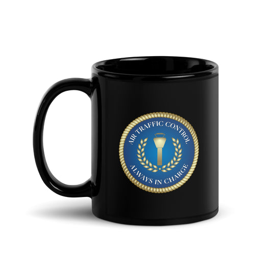 This black glossy ceramic mug features a bold, but imaginary ATF agency inspired emblem on the front and "ATC Read Back And Comply"  in yellow on the back.
