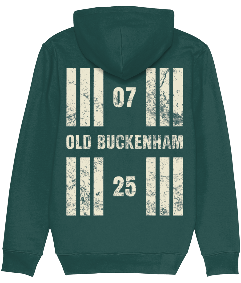 Old Buckenham Airfield Runway Designator Premium Heavyweight Unisex Hoodie