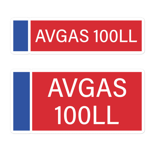Fun AVGAS 100LL signage bubble-free vinyl aviation stickers