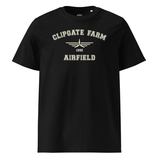 Clipgate Farm Airstrip Classic Collegiate Unisex Organic Cotton T-Shirt