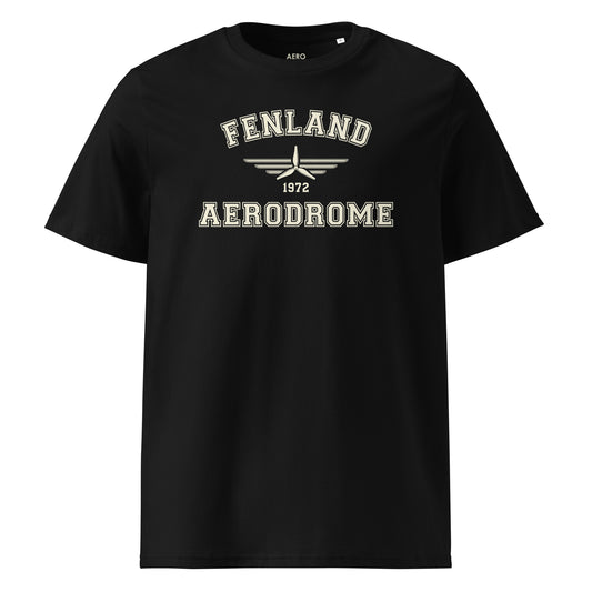 Fenland Aerodrome Classic Collegiate Unisex Organic Cotton T-Shirt