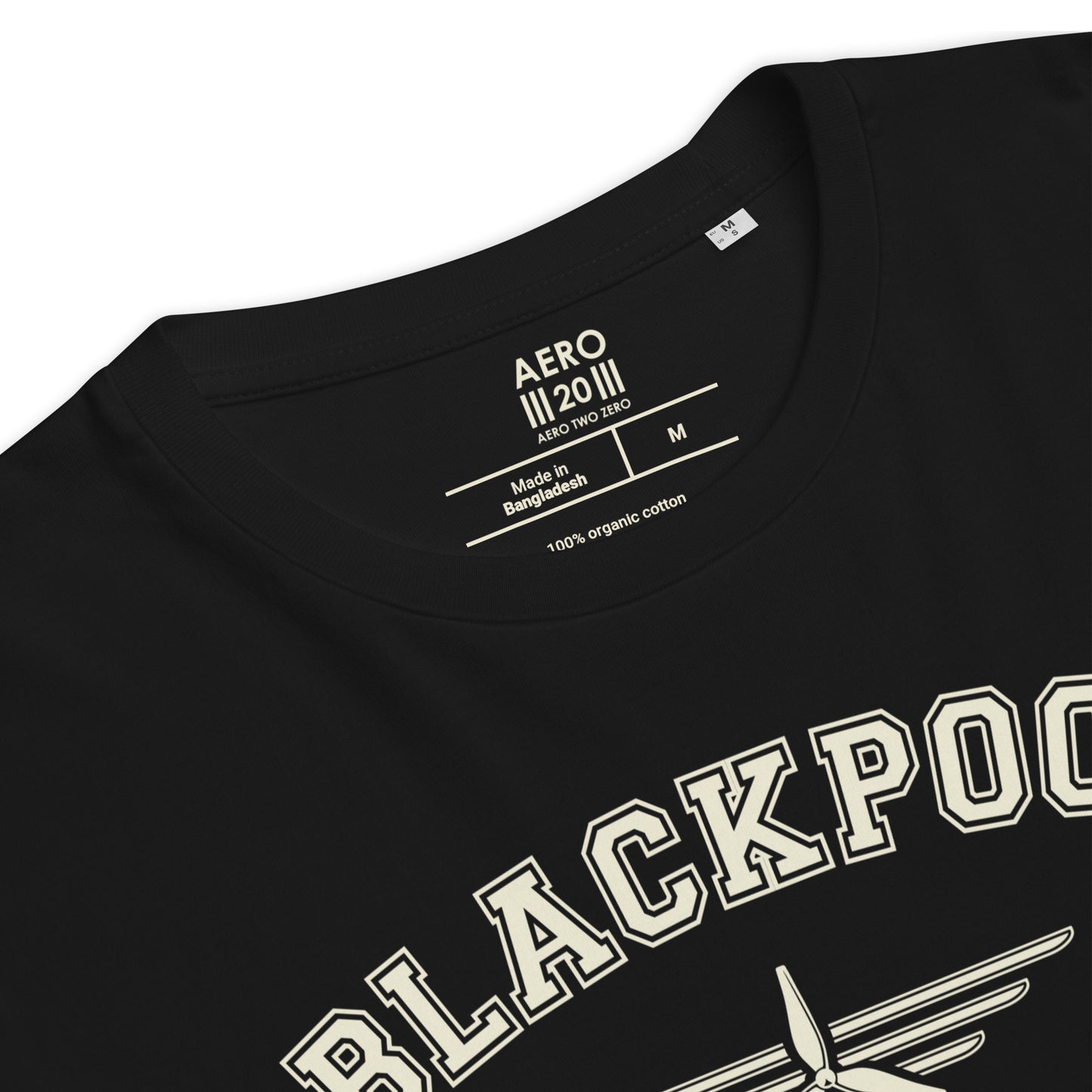 Blackpool Airport Classic Collegiate Unisex Organic Cotton T-Shirt