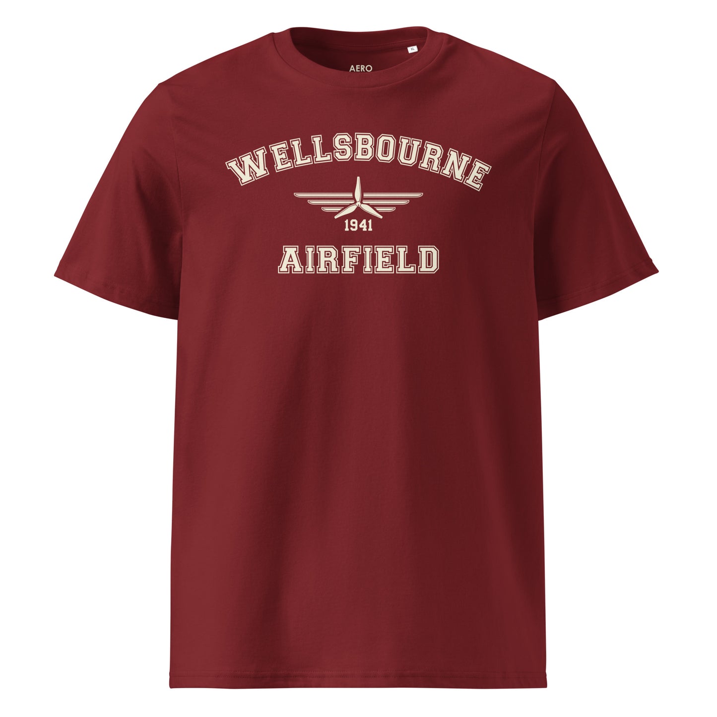 Wellsbourne Airfield Classic Collegiate Unisex Organic Cotton T-Shirt