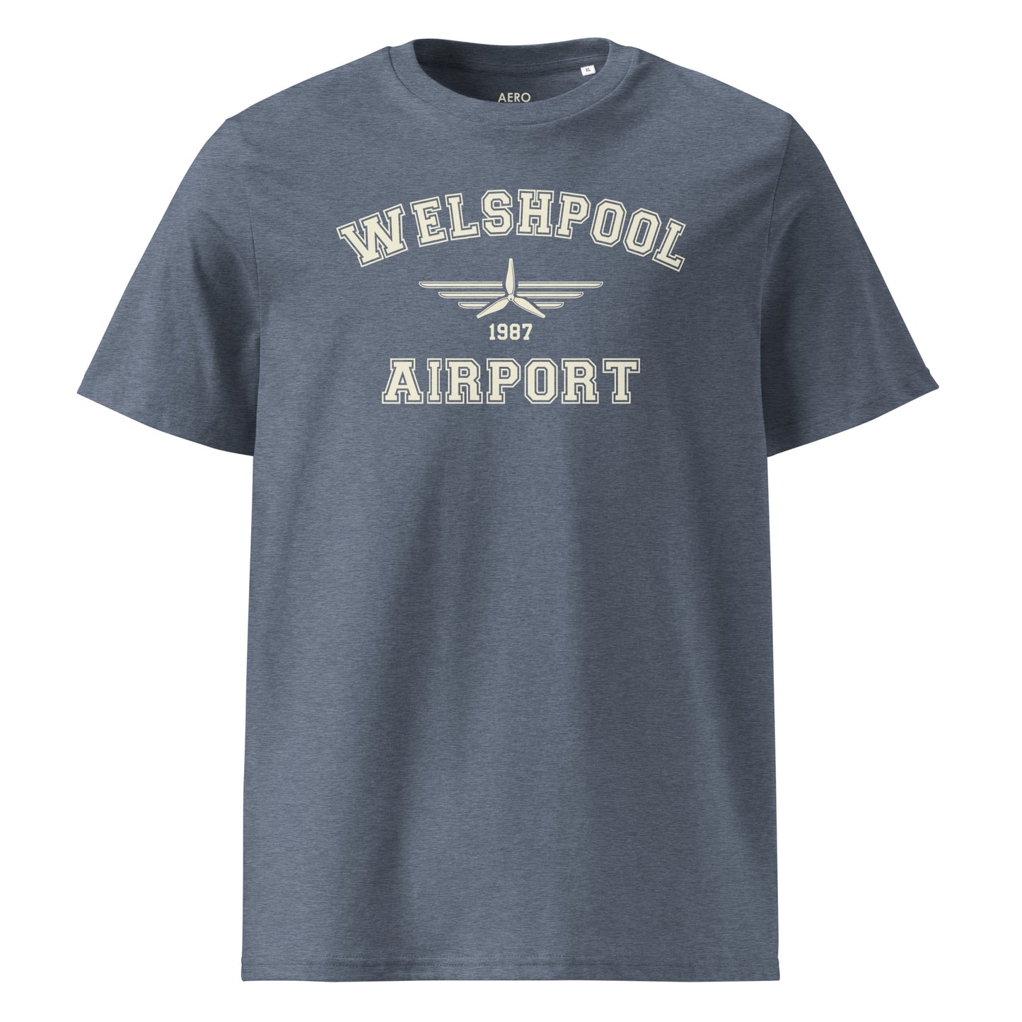 Welshpool Airport Classic Collegiate Unisex Organic Cotton T-Shirt