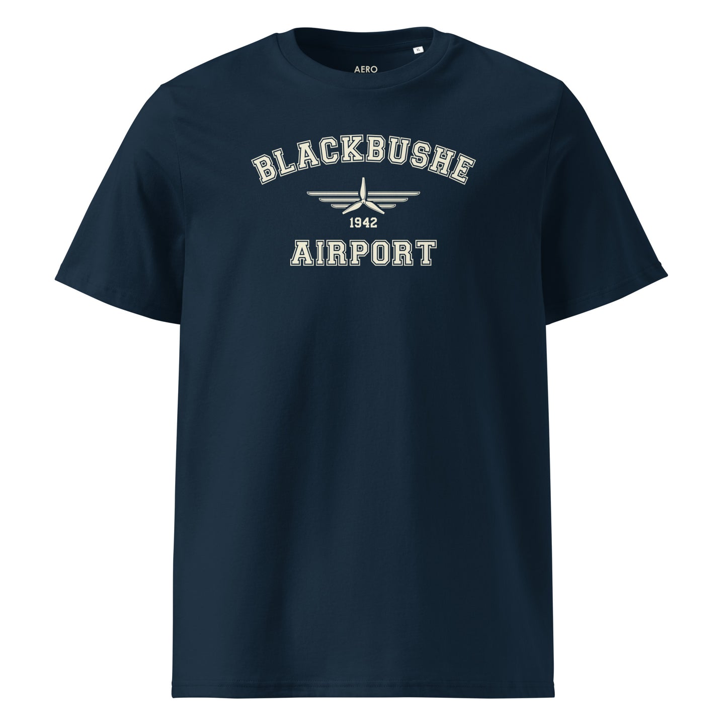 Blackbushe Airport Classic Collegiate Unisex Organic Cotton T-Shirt