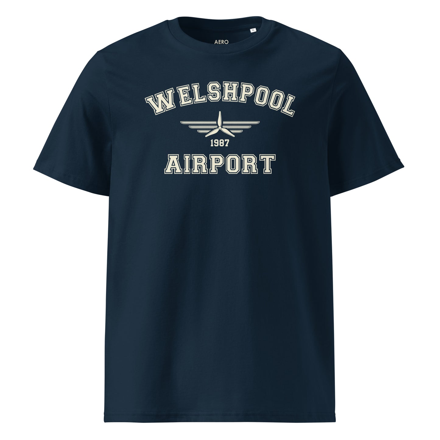 Welshpool Airport Classic Collegiate Unisex Organic Cotton T-Shirt