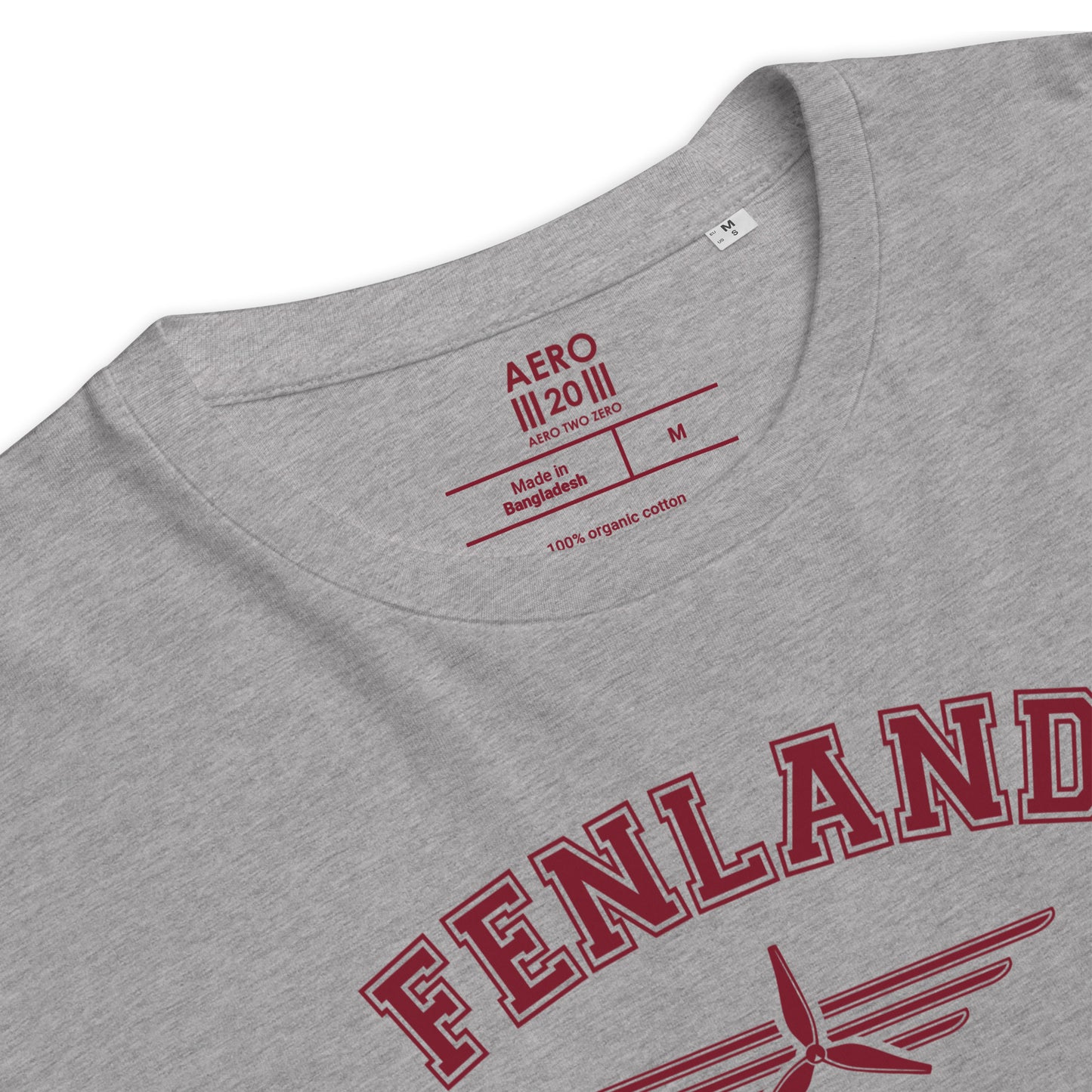 Fenland Aerodrome Classic Collegiate Unisex Organic Cotton T-Shirt