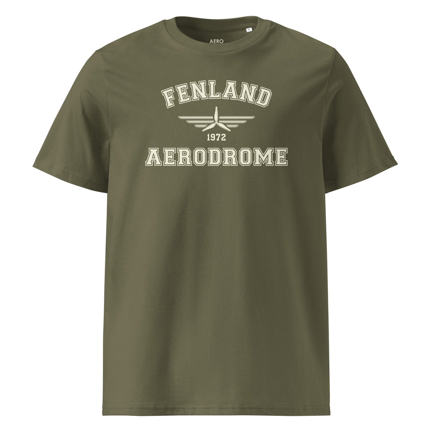 Fenland Aerodrome Classic Collegiate Unisex Organic Cotton T-Shirt