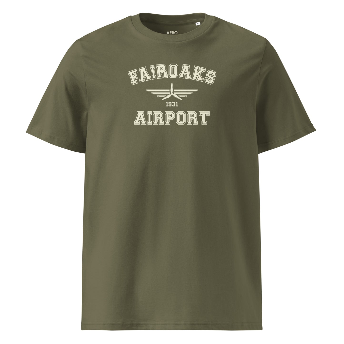 Fairoaks Airport Classic Collegiate Unisex Organic Cotton T-Shirt