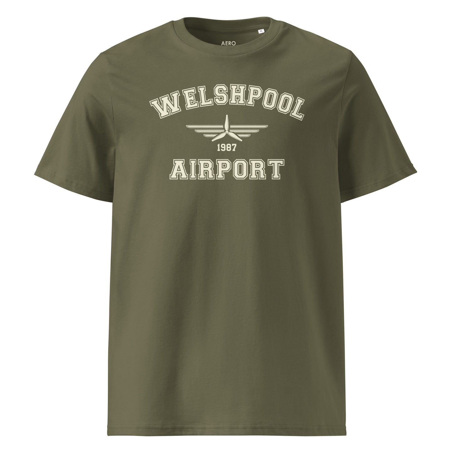 Welshpool Airport Classic Collegiate Unisex Organic Cotton T-Shirt