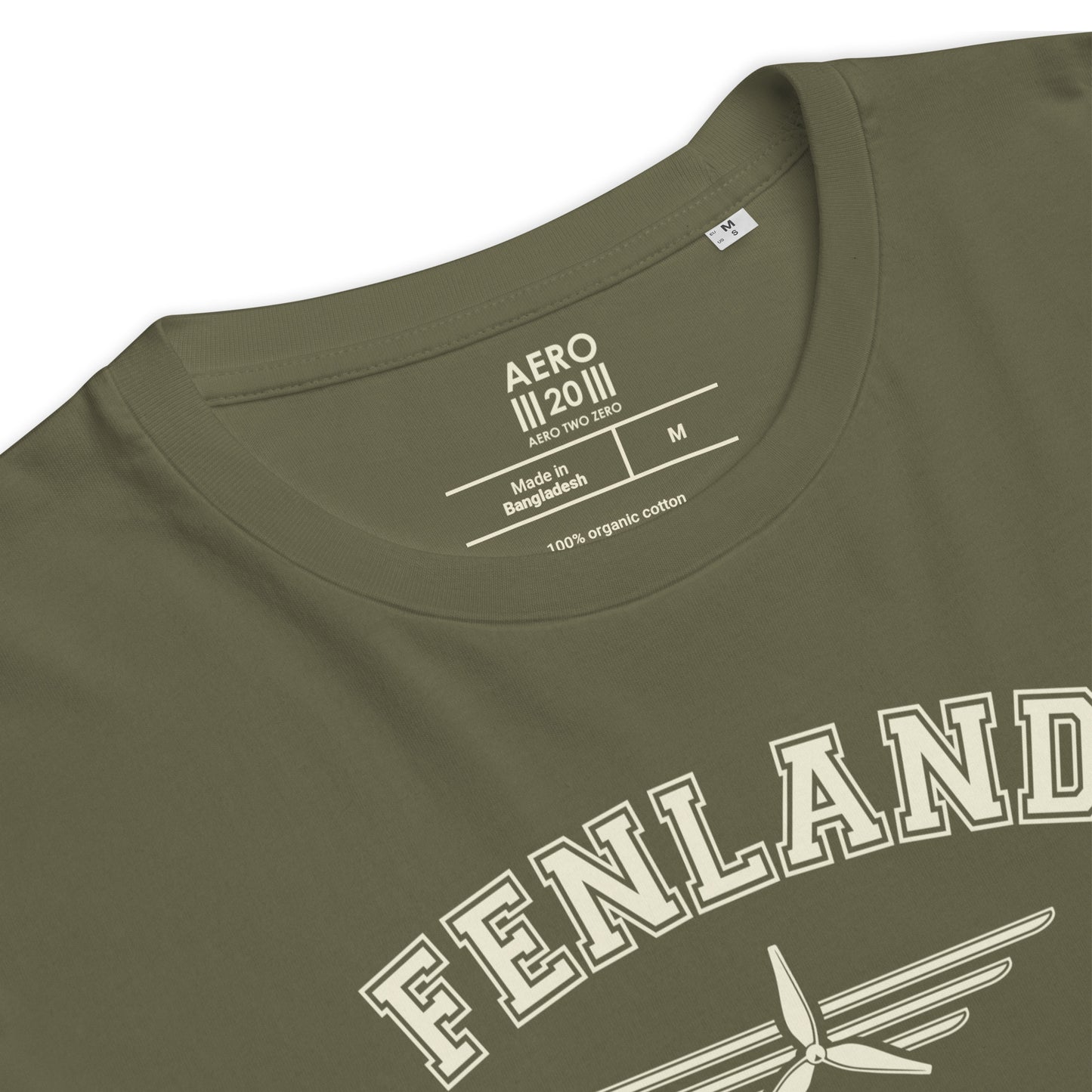 Fenland Aerodrome Classic Collegiate Unisex Organic Cotton T-Shirt