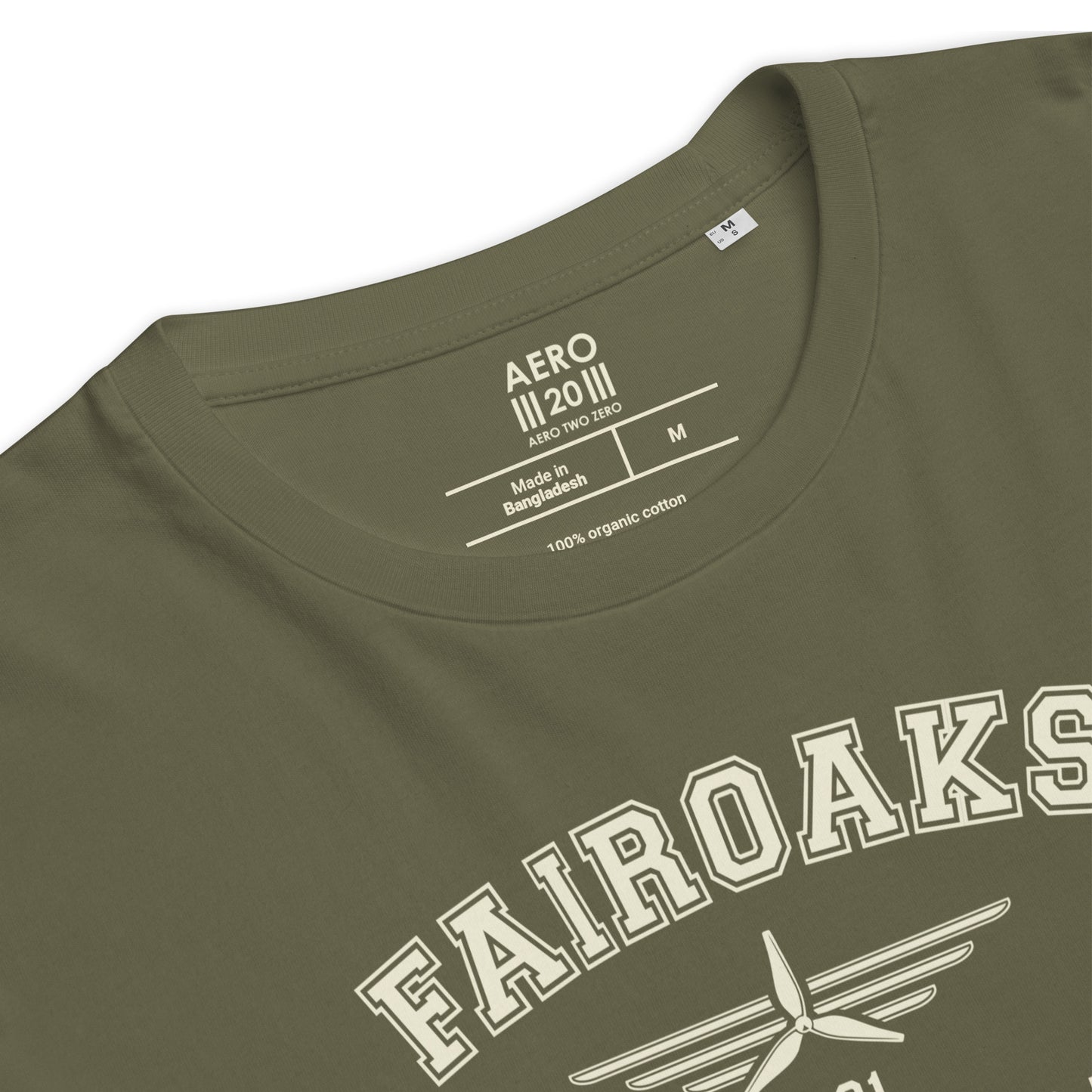 Fairoaks Airport Classic Collegiate Unisex Organic Cotton T-Shirt