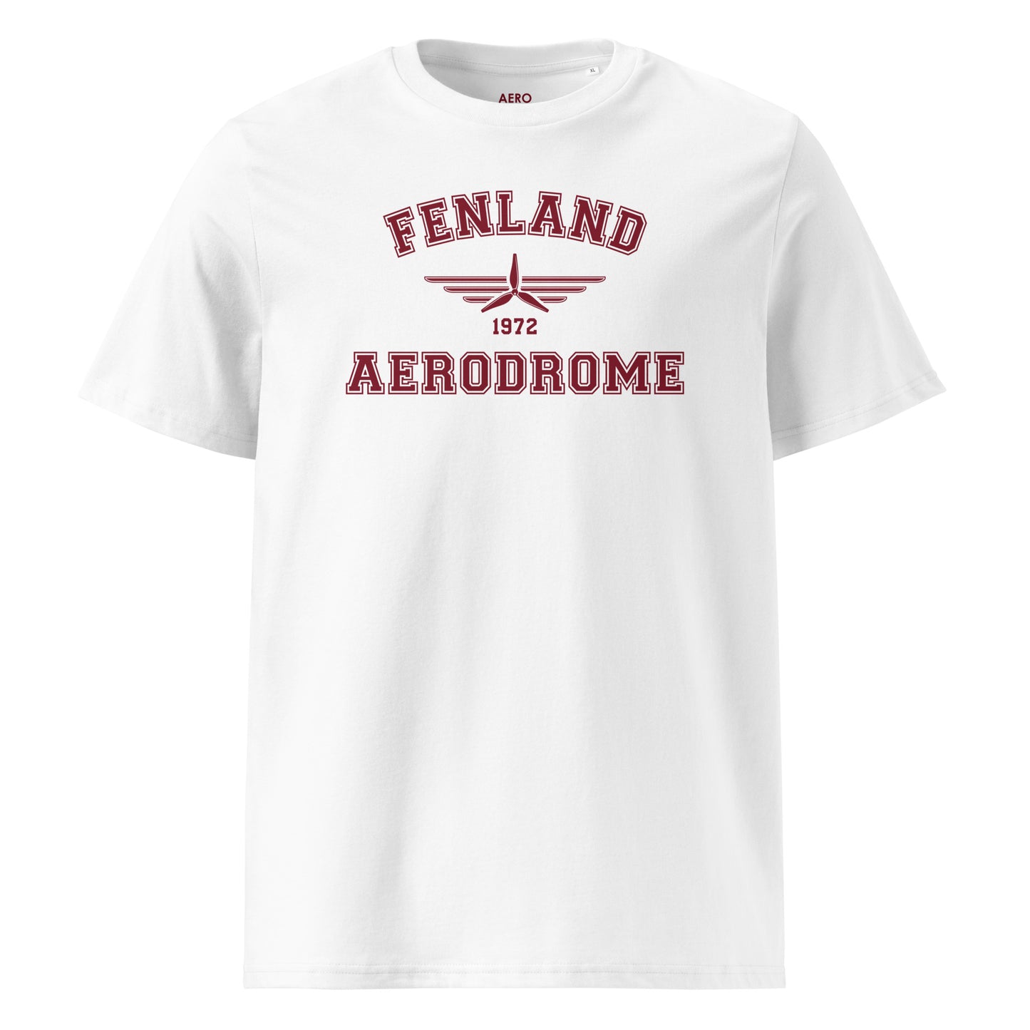 Fenland Aerodrome Classic Collegiate Unisex Organic Cotton T-Shirt