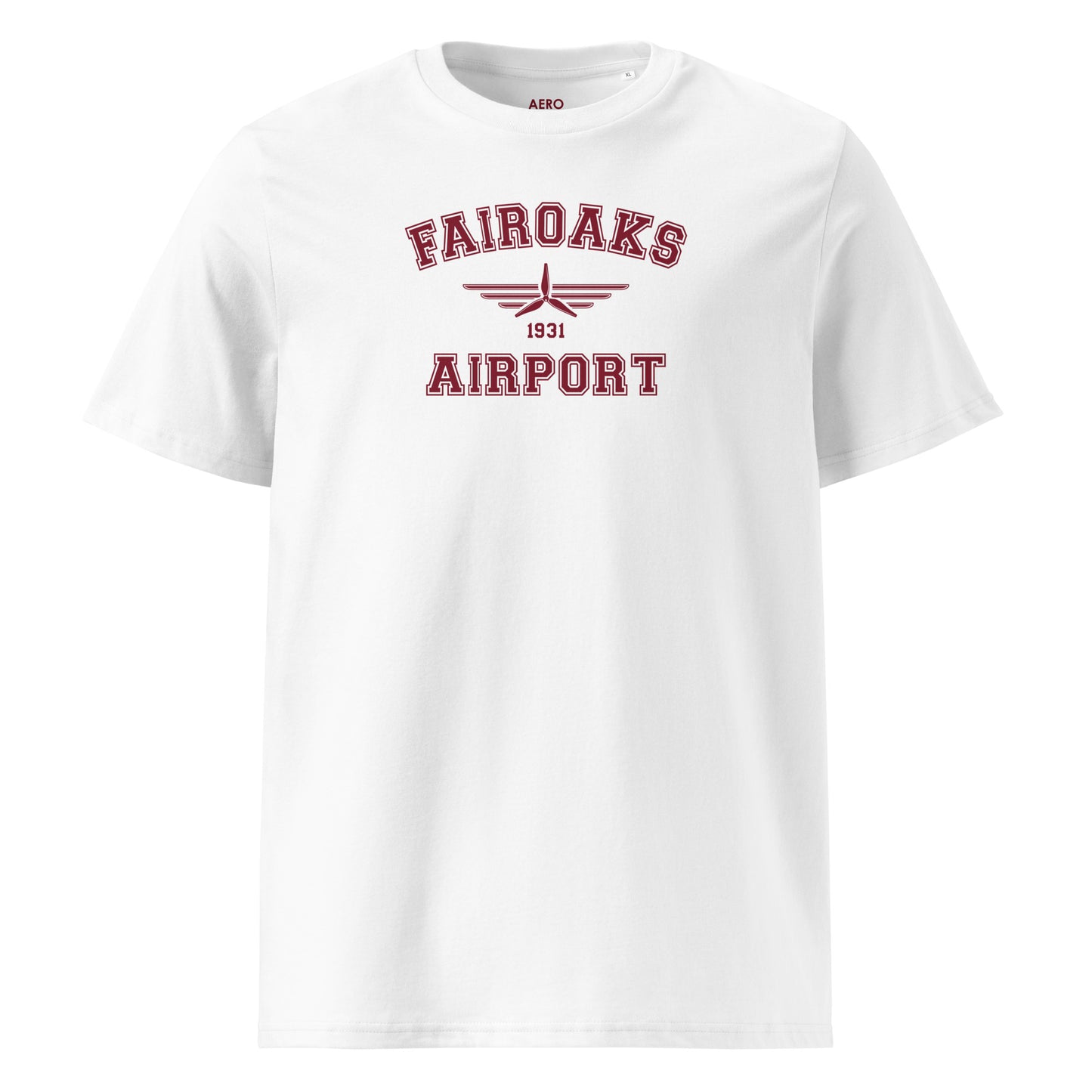 Fairoaks Airport Classic Collegiate Unisex Organic Cotton T-Shirt