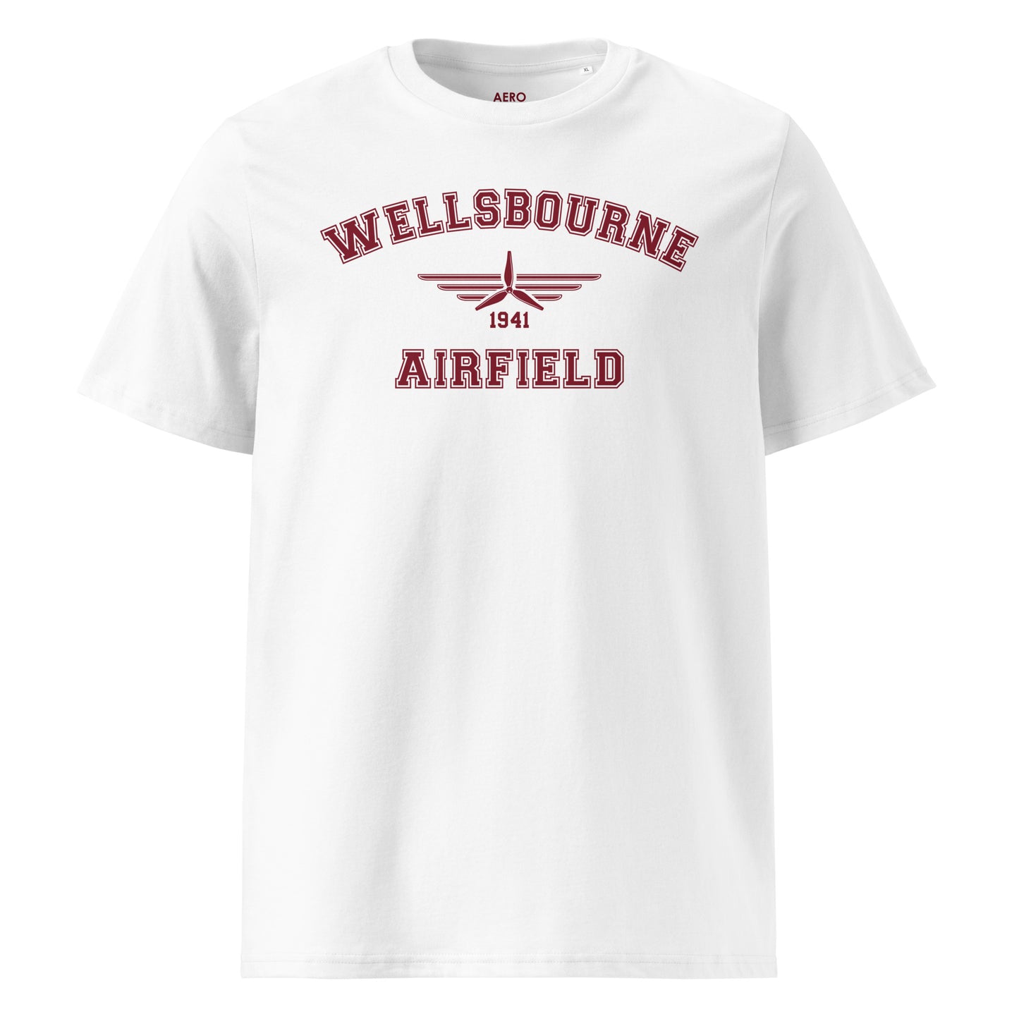 Wellsbourne Airfield Classic Collegiate Unisex Organic Cotton T-Shirt