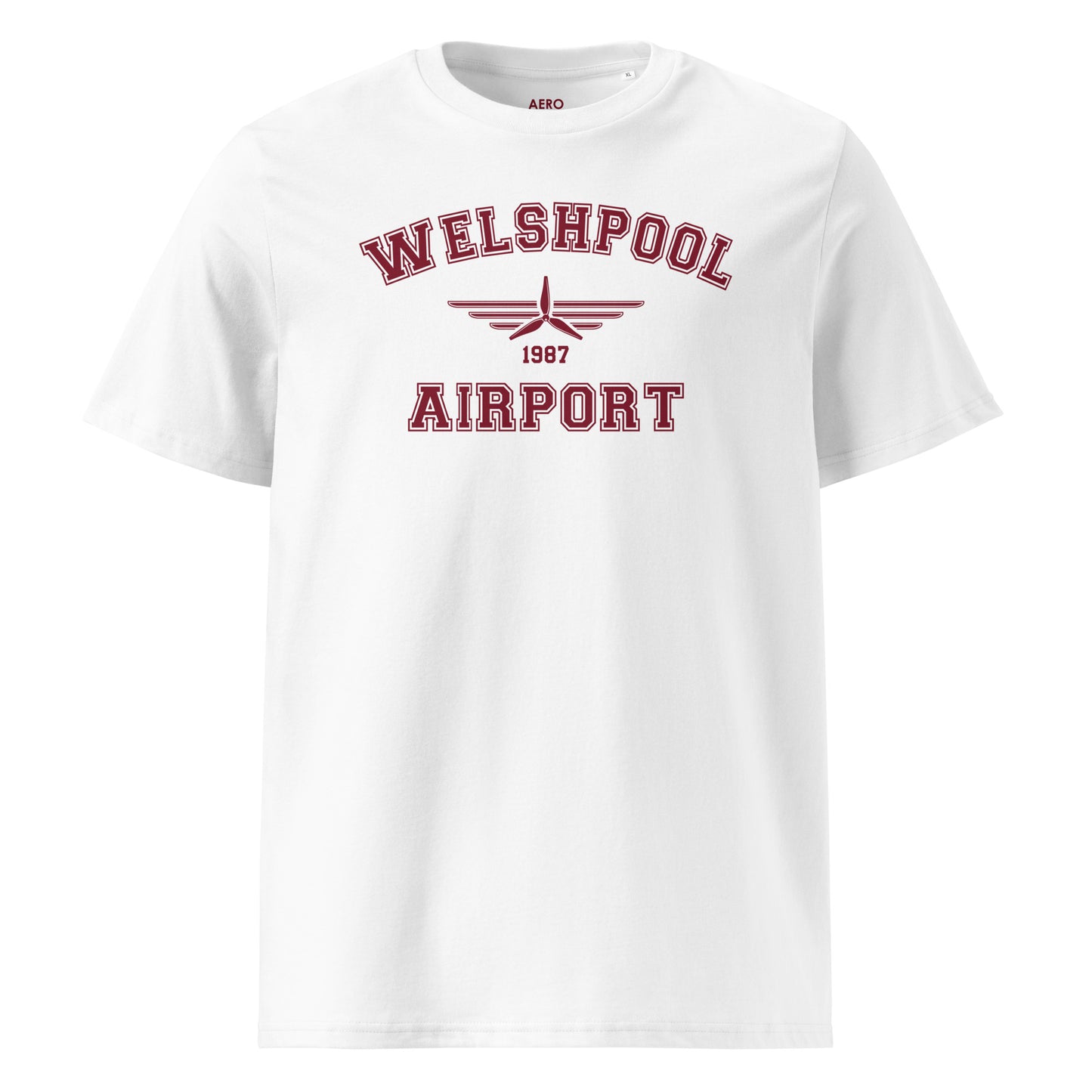 Welshpool Airport Classic Collegiate Unisex Organic Cotton T-Shirt