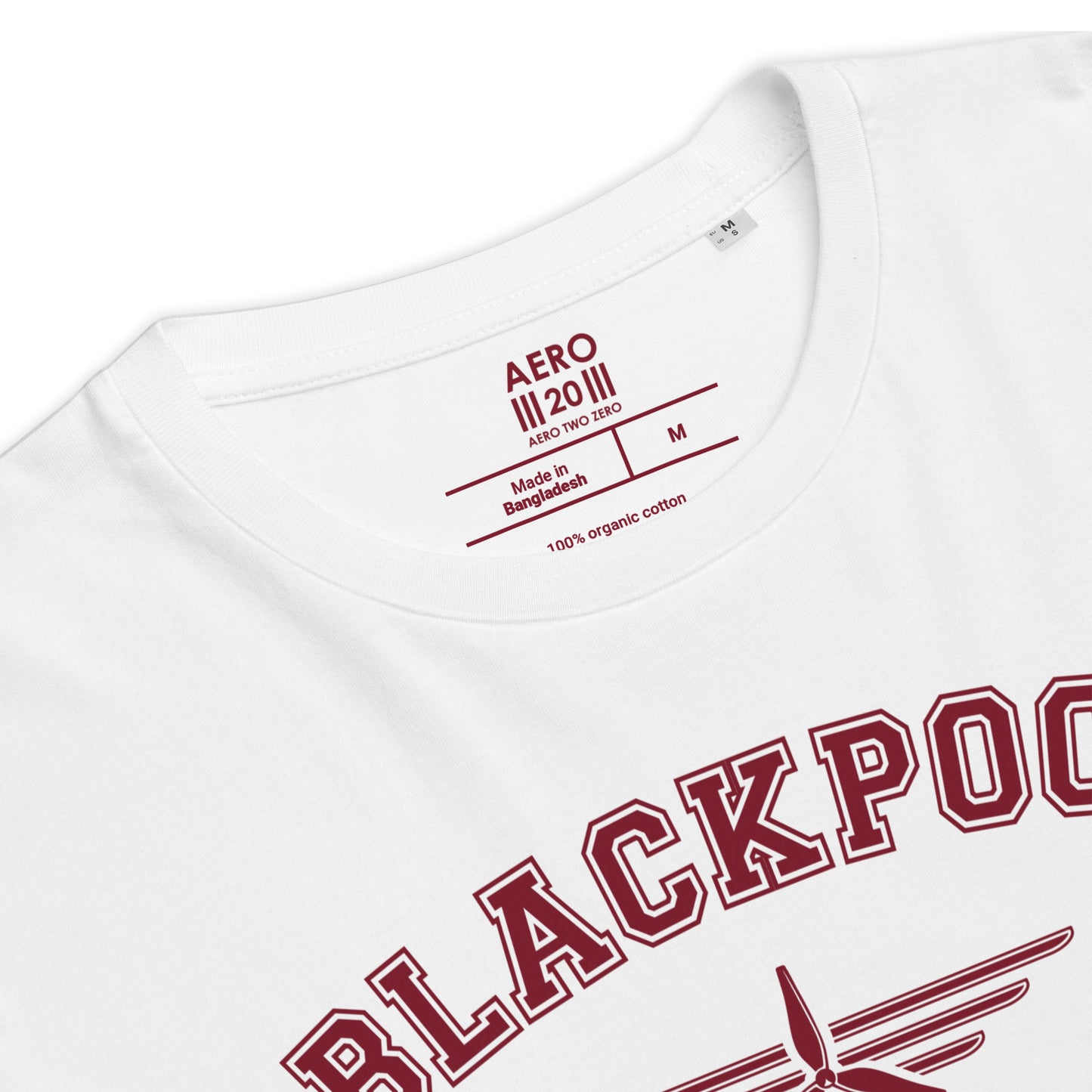 Blackpool Airport Classic Collegiate Unisex Organic Cotton T-Shirt