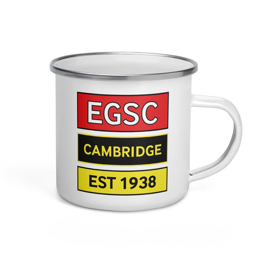 Cambridge Airport British Aviation Enamel Mug
