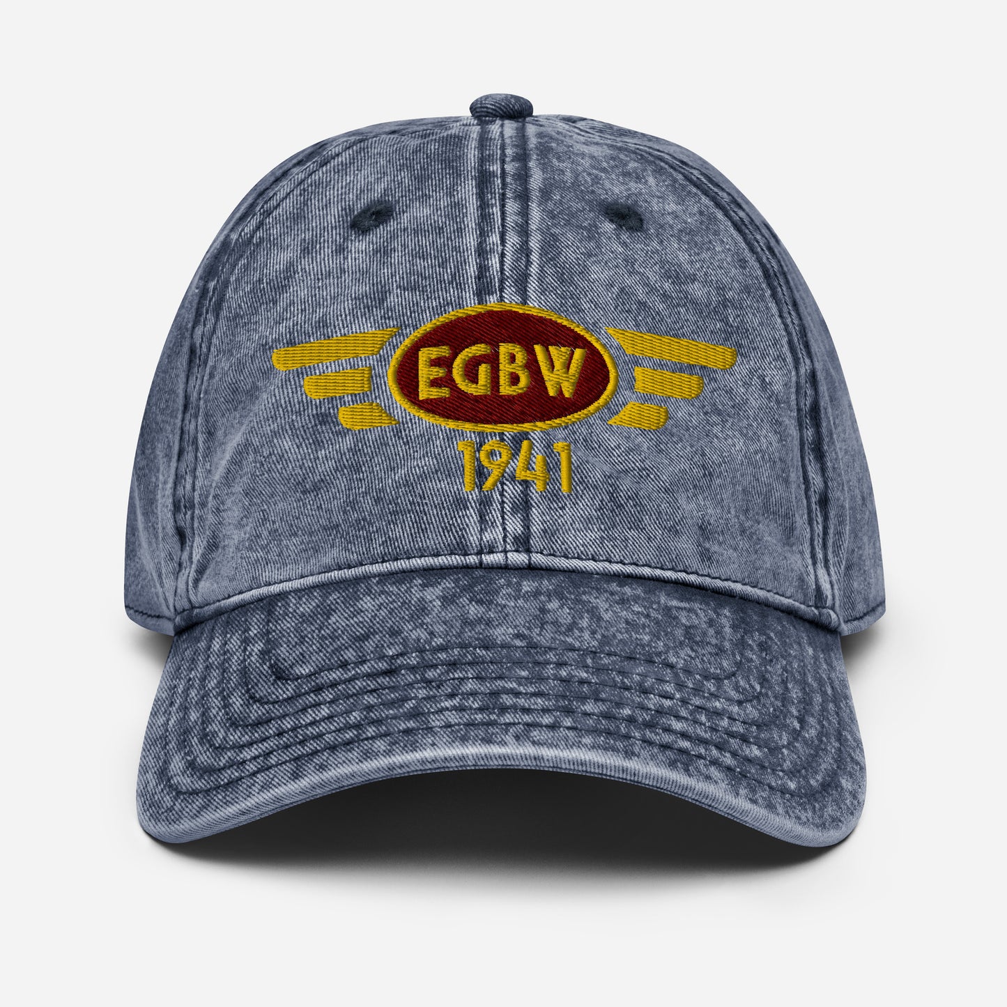 Wellsbourne Airfield vintage cotton twill baseball cap with embroidered ICAO code.
